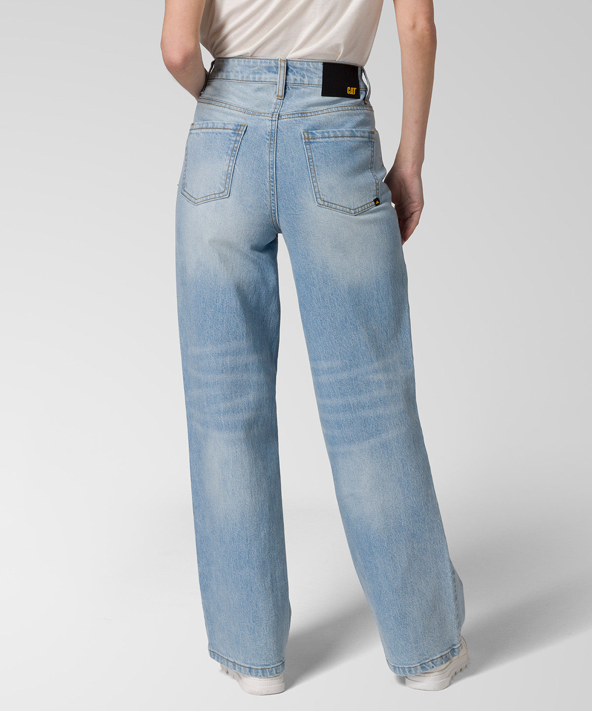 Pantalón Denim Wide Leg Para Mujer Color Azul-3