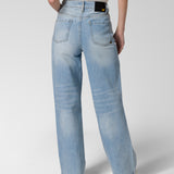 Pantalón Denim Wide Leg Para Mujer Color Azul-3