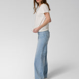 Pantalón Denim Wide Leg Para Mujer Color Azul-5