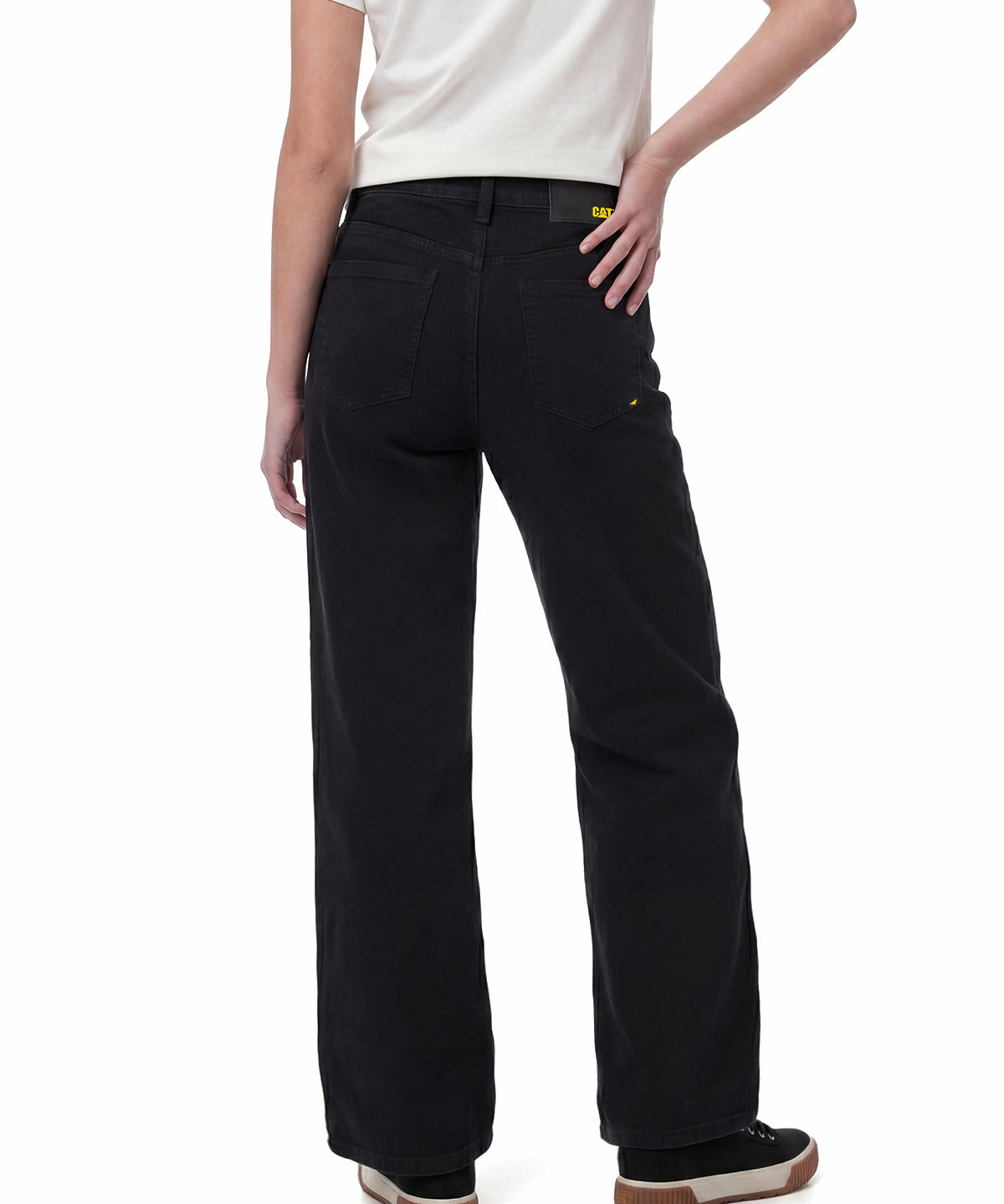 Pantalón Denim Wide Leg Mujer Color Negro-2