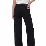 Pantalón Denim Wide Leg Mujer Color Negro-2