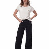 Pantalón Denim Wide Leg Mujer Color Negro-3