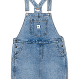 Overol Denim Bib Dress Para Mujer Color Azul