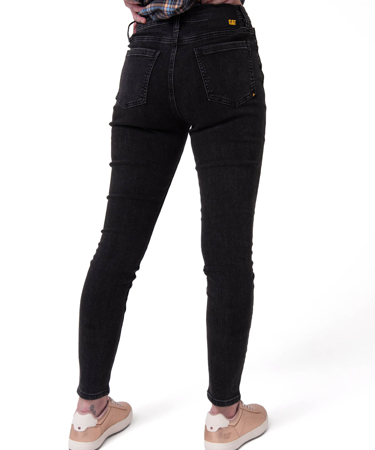 Pantalón  Stretch Denim Mid Para Mujer Color Negro-2