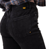 Pantalón  Stretch Denim Mid Para Mujer Color Negro-3