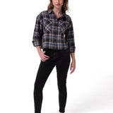 Pantalón  Stretch Denim Mid Para Mujer Color Negro-5