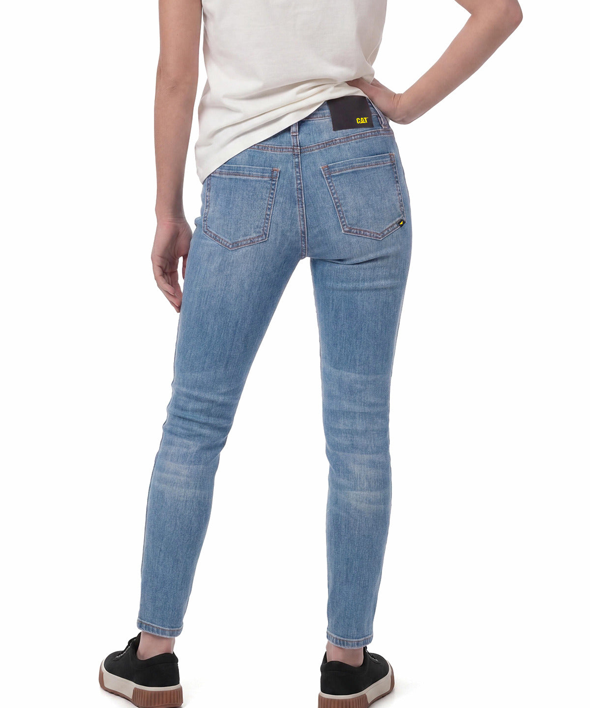 Pantalón Stretch Denim Mid Para Mujer Color Azul-2