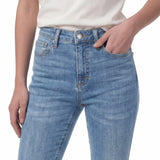 Pantalón Stretch Denim Mid Para Mujer Color Azul-4