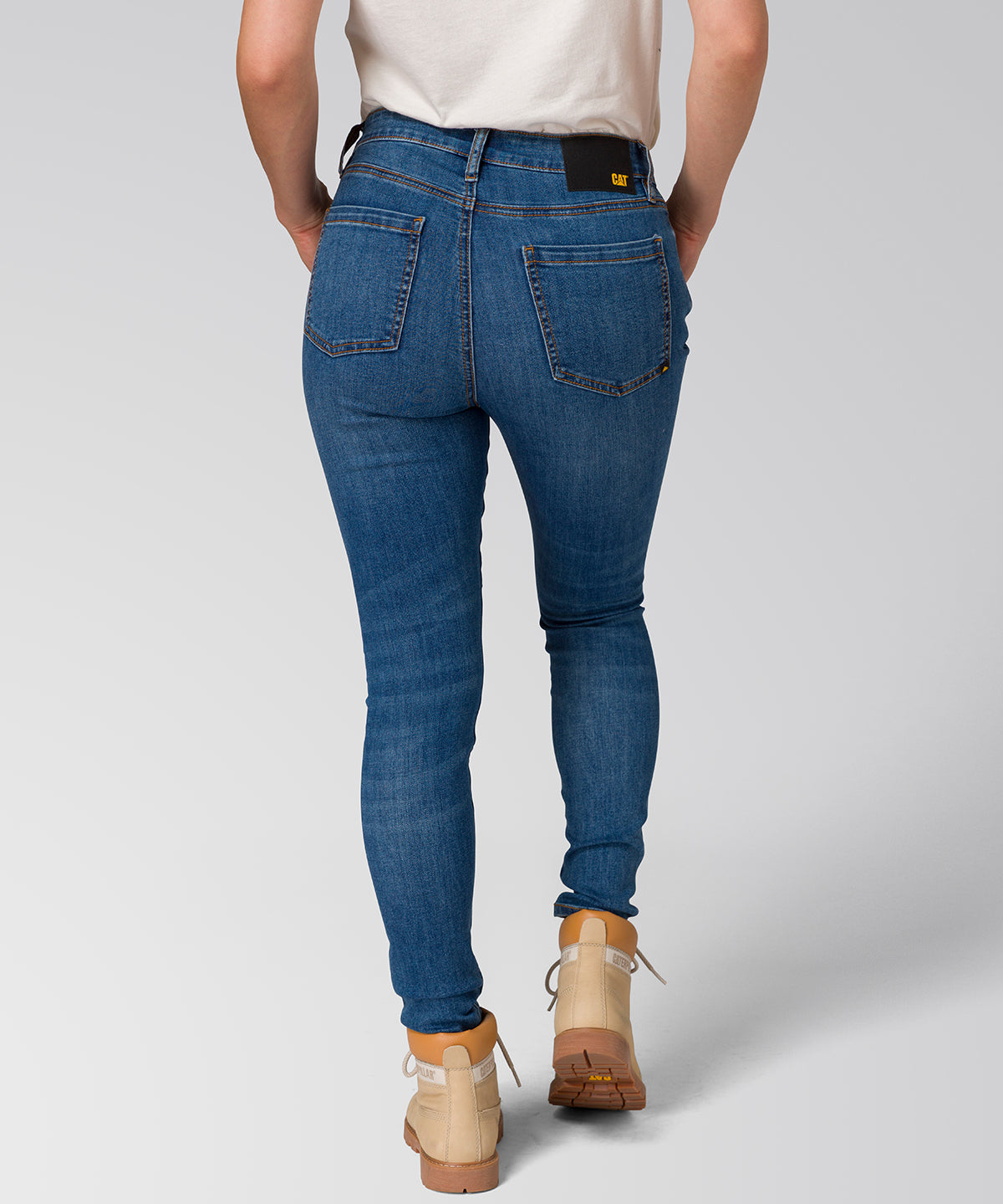 Pantalón Stretch Denim Mid Para Mujer Color Azul-5