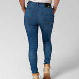 Pantalón Stretch Denim Mid Para Mujer Color Azul-5