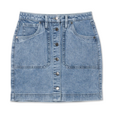 Falda Denim Shank Front Sk Para Mujer Color Azul