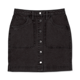 Falda Denim Shank Front Sk Para Mujer Color Gris