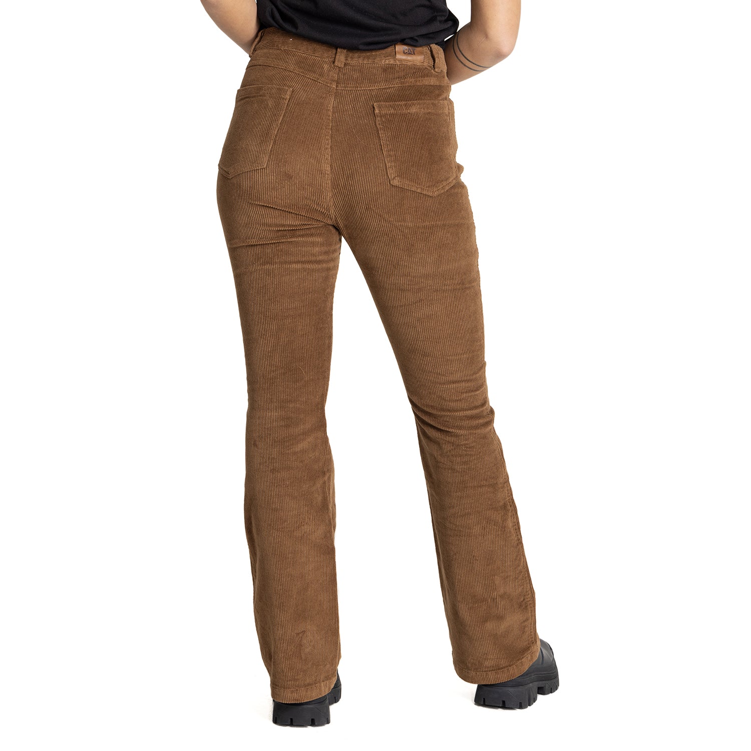 Pantalón Mended Heart Corduro Para Mujer Color Café-3