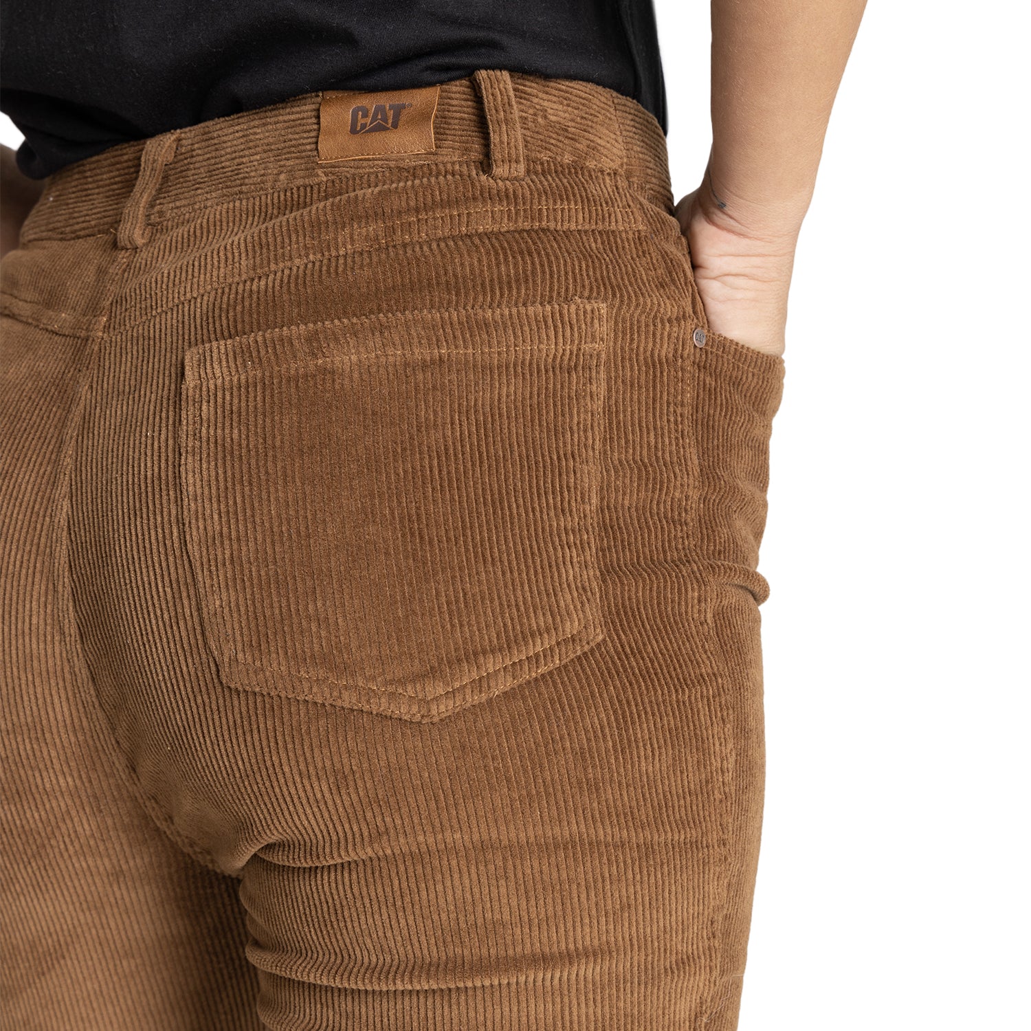 Pantalón Mended Heart Corduro Para Mujer Color Café-4