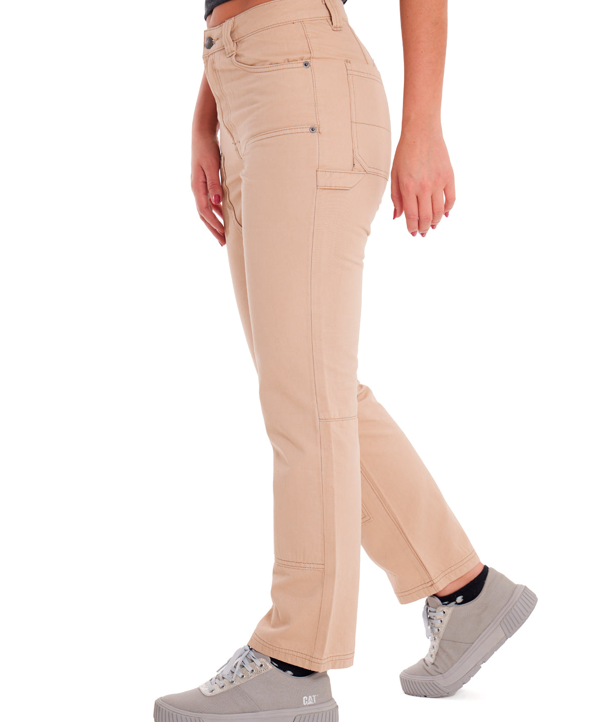 Pantalón Double Front Utility Para Mujer Color Beige-3