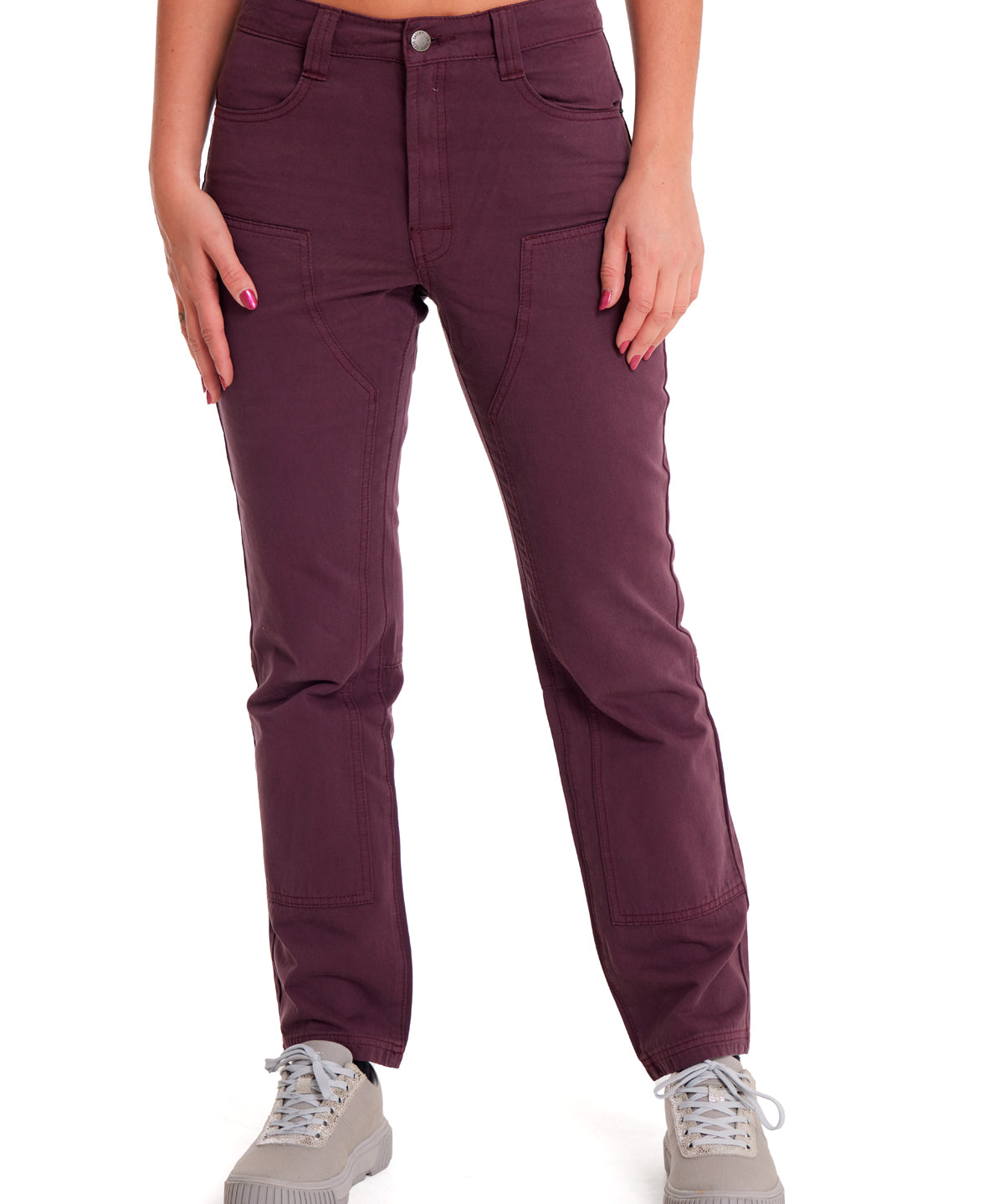 Pantalón Double Front Utility Para Mujer Color Morado-1