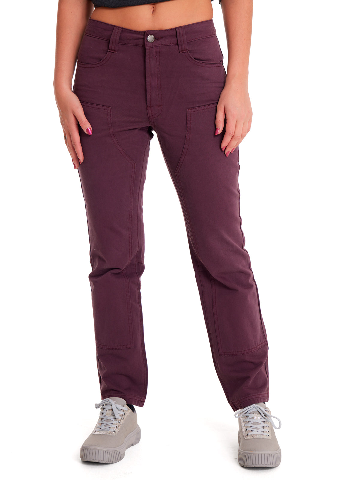 Pantalón Double Front Utility Para Mujer Color Morado-1