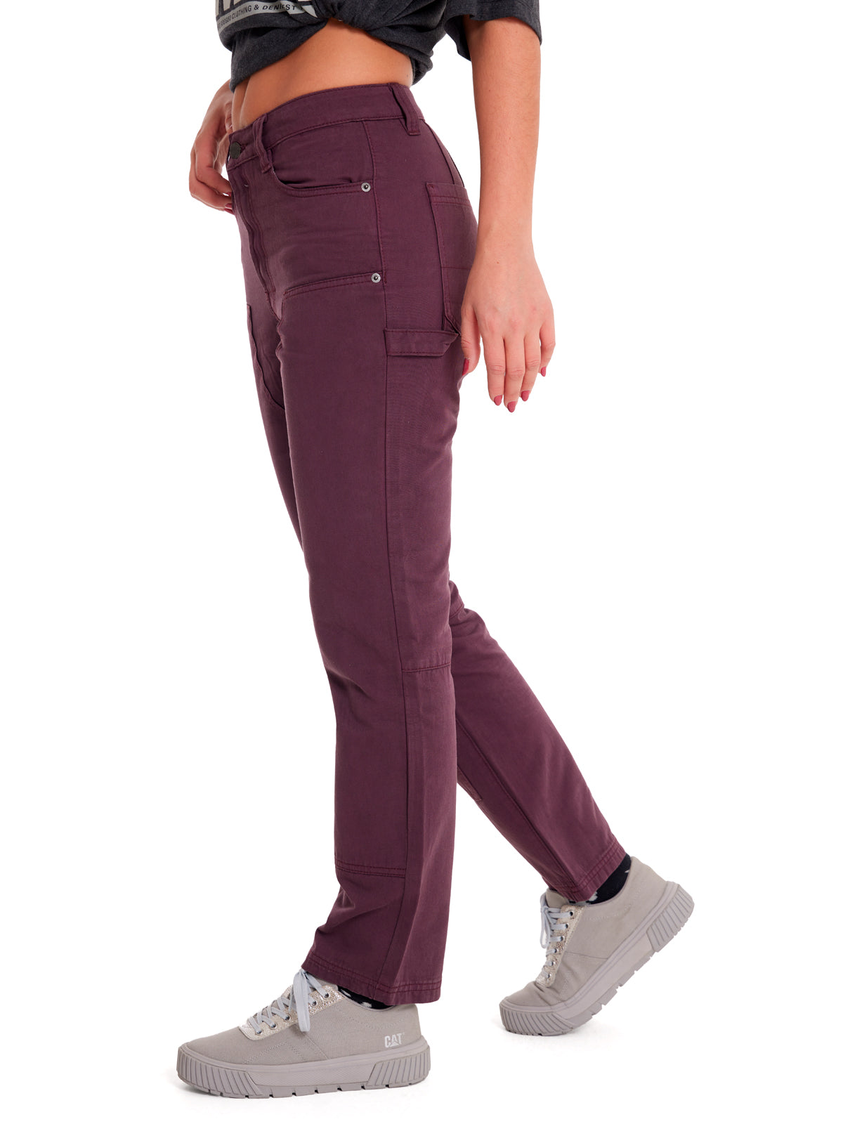 Pantalón Double Front Utility Para Mujer Color Morado-2
