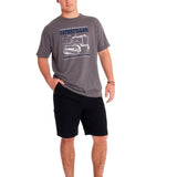 Short Stretch Canvas Utili Para Hombre Color Negro-2