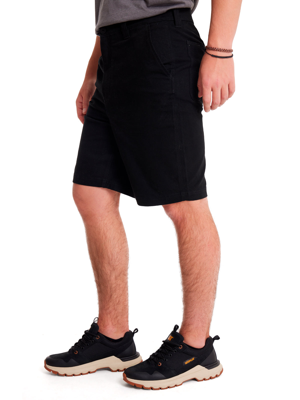 Short Stretch Canvas Utili Para Hombre Color Negro-3