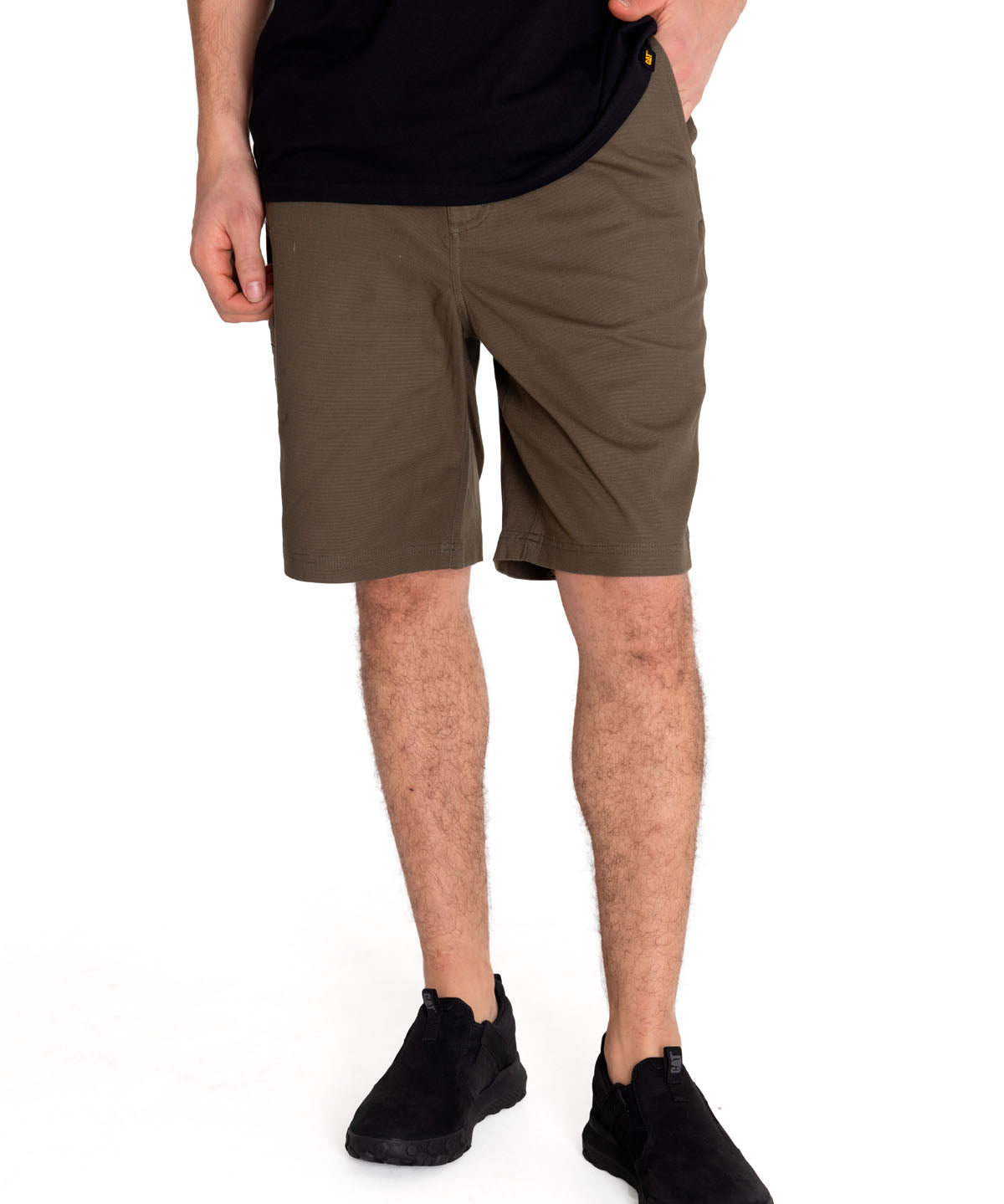 Short Stretch Canvas Utili Para Hombre Color Verde-1