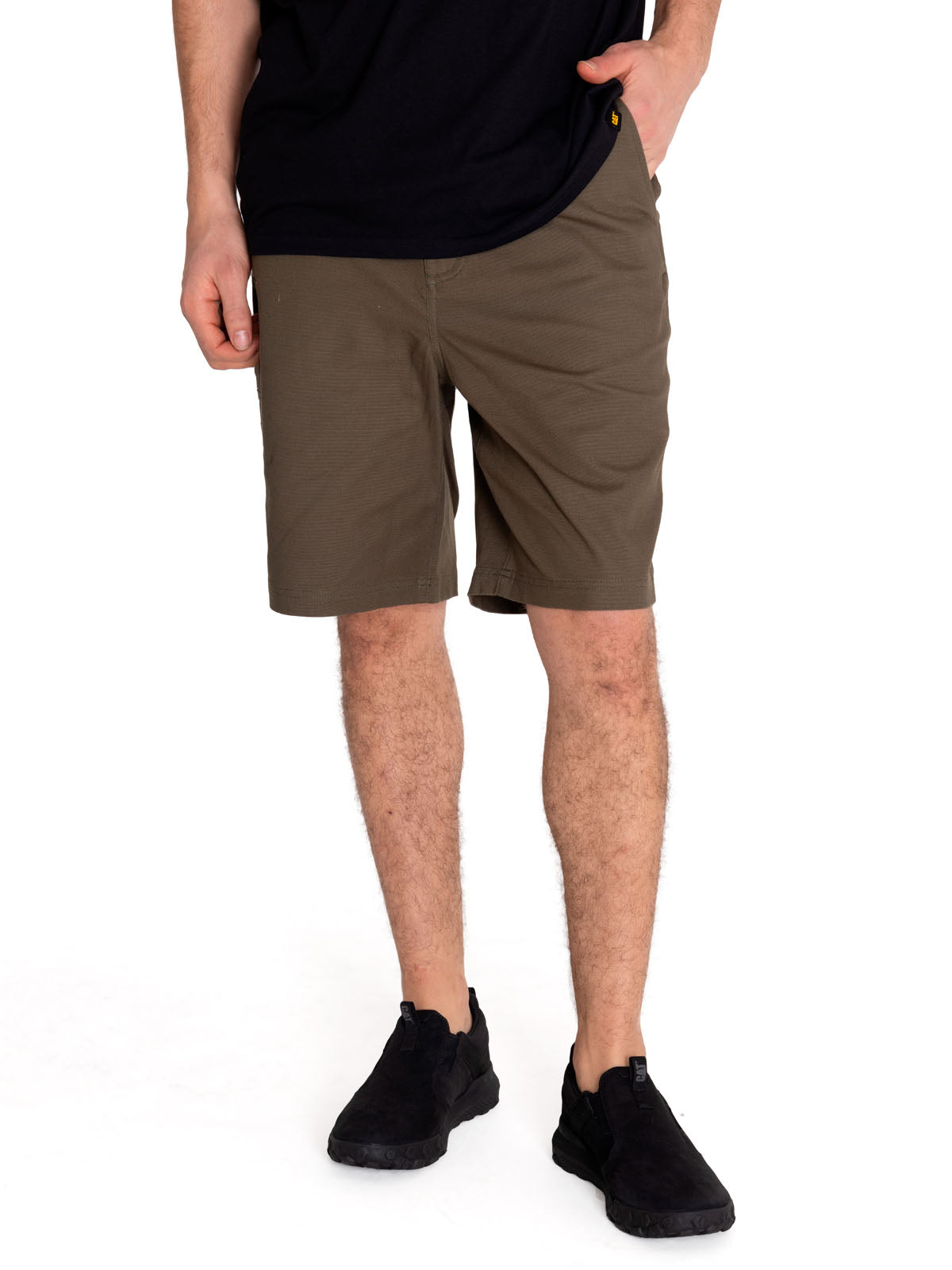 Short Stretch Canvas Utili Para Hombre Color Verde-1
