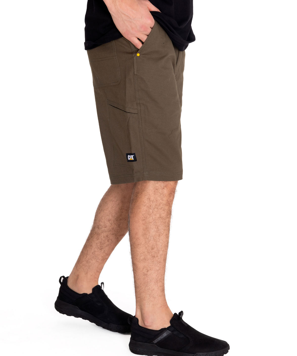 Short Stretch Canvas Utili Para Hombre Color Verde-2