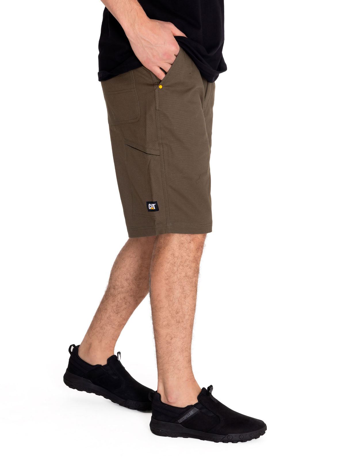 Short Stretch Canvas Utili Para Hombre Color Verde-2