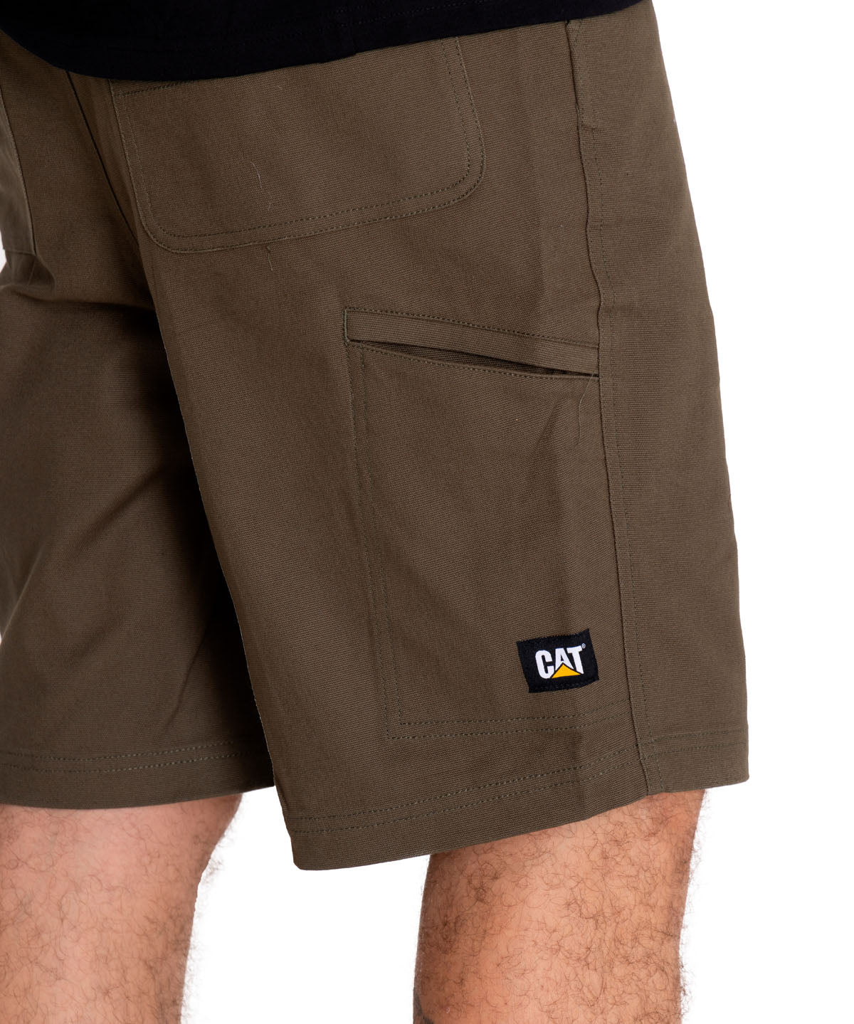 Short Stretch Canvas Utili Para Hombre Color Verde-4