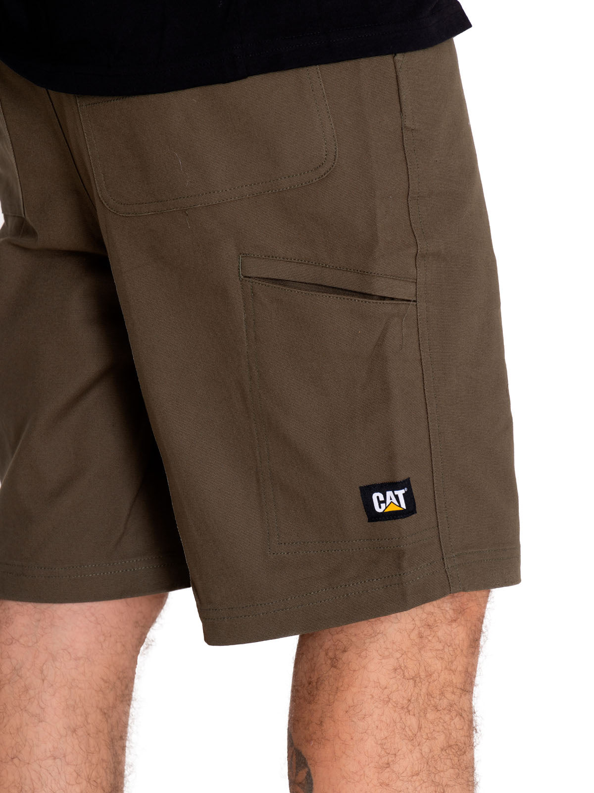 Short Stretch Canvas Utili Para Hombre Color Verde-4