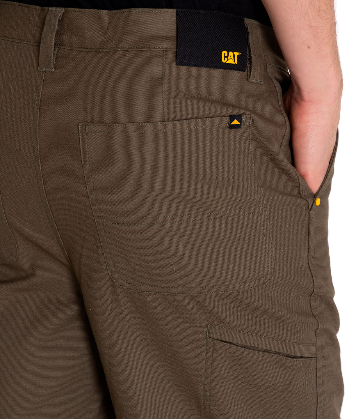 Short Stretch Canvas Utili Para Hombre Color Verde-6