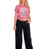 Pantalón Wide Leg Stretch Chi Para Mujer Color Negro-5