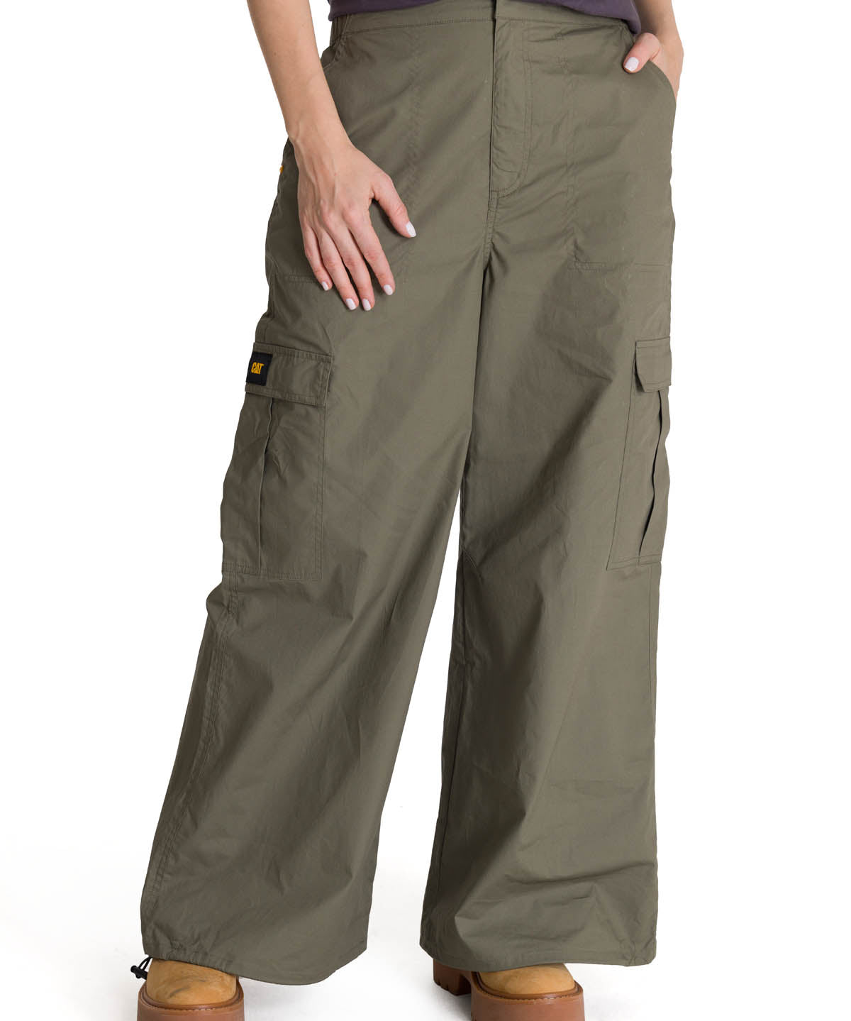 Pantalón Pull-On Cargo P Para Mujer Color Verde-1