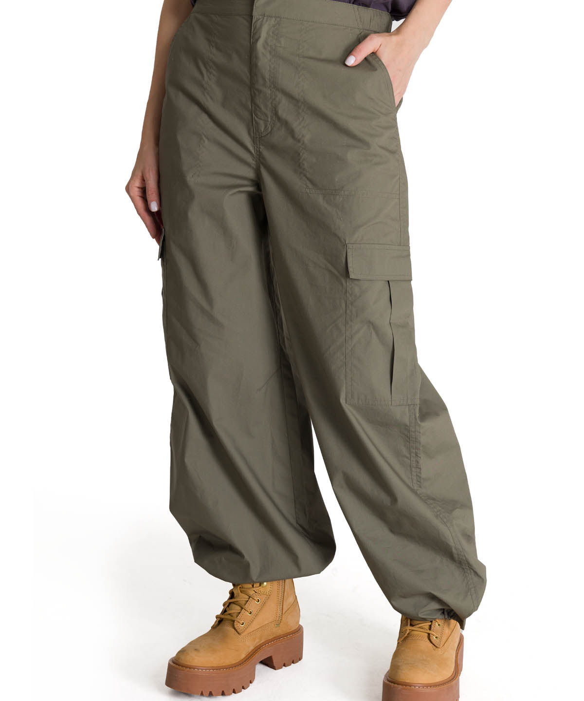 Pantalón Pull-On Cargo P Para Mujer Color Verde-2