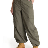 Pantalón Pull-On Cargo P Para Mujer Color Verde-2