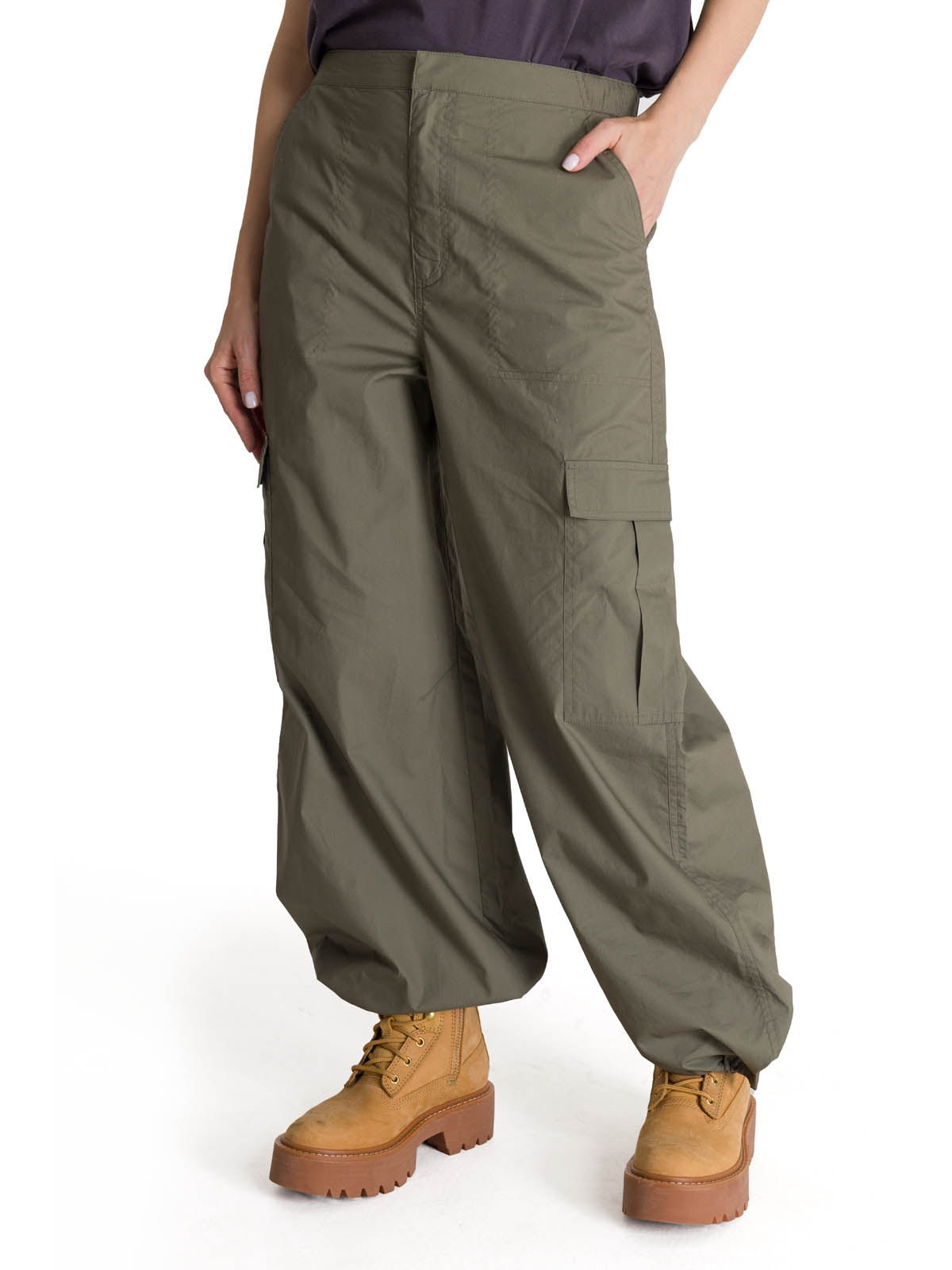 Pantalón Pull-On Cargo P Para Mujer Color Verde-2