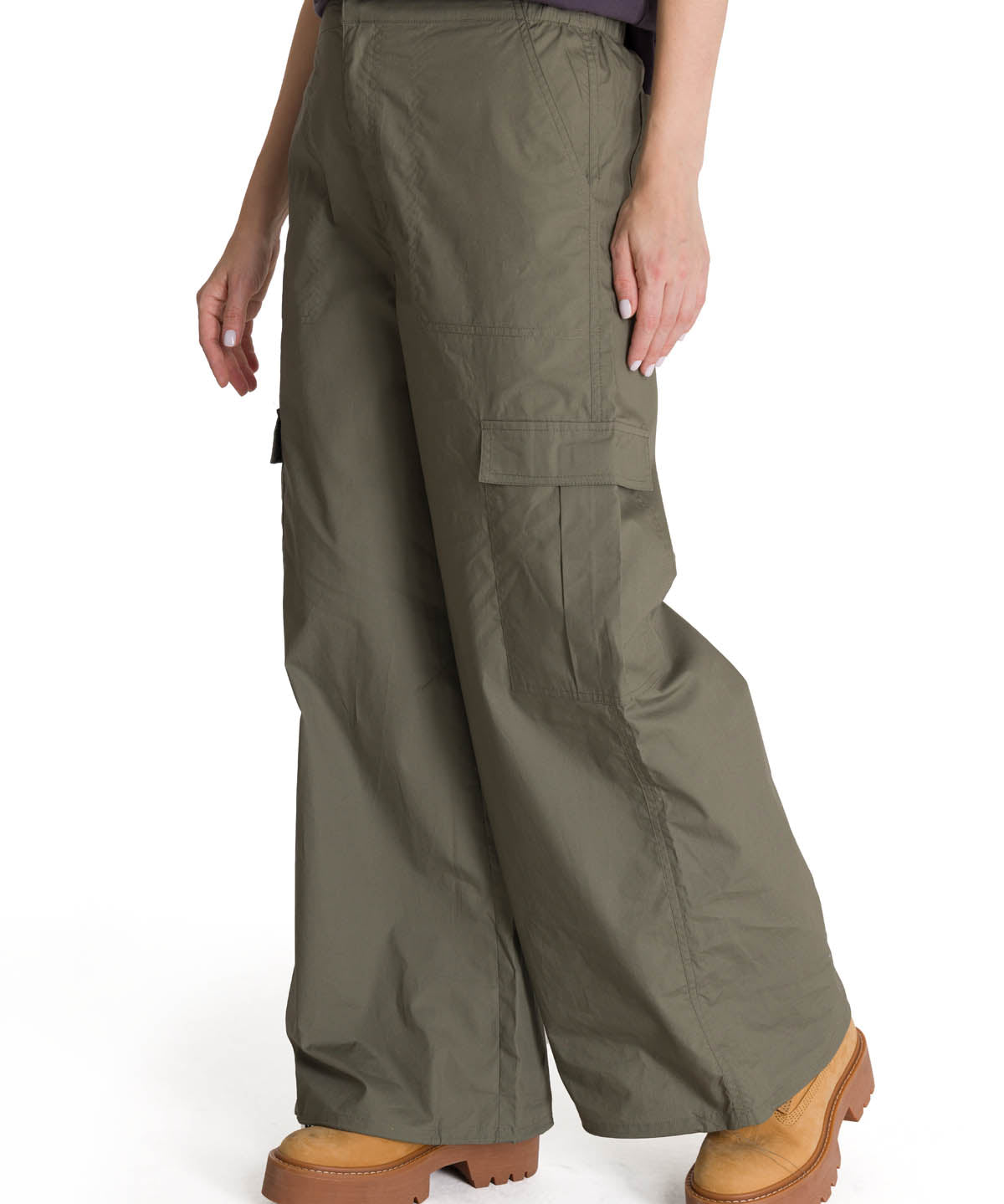 Pantalón Pull-On Cargo P Para Mujer Color Verde-3