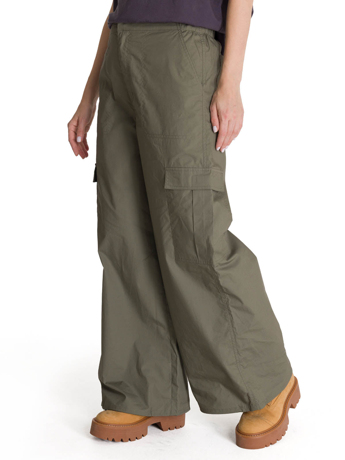 Pantalón Pull-On Cargo P Para Mujer Color Verde-3