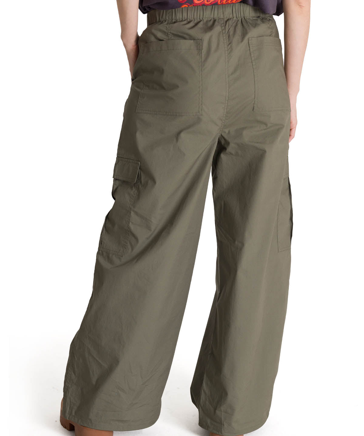 Pantalón Pull-On Cargo P Para Mujer Color Verde-4