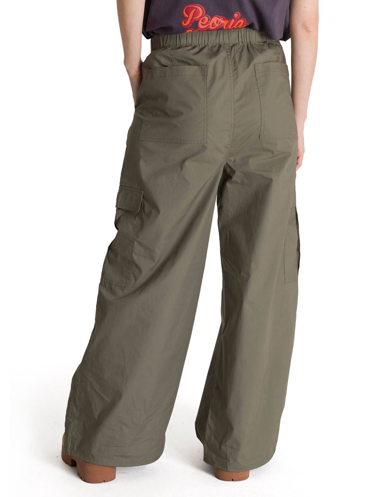Pantalón Pull-On Cargo P Para Mujer Color Verde-4