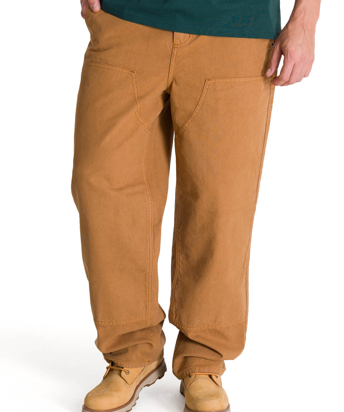 Pantalón Straight Double Fron Para Hombre Color Café-1