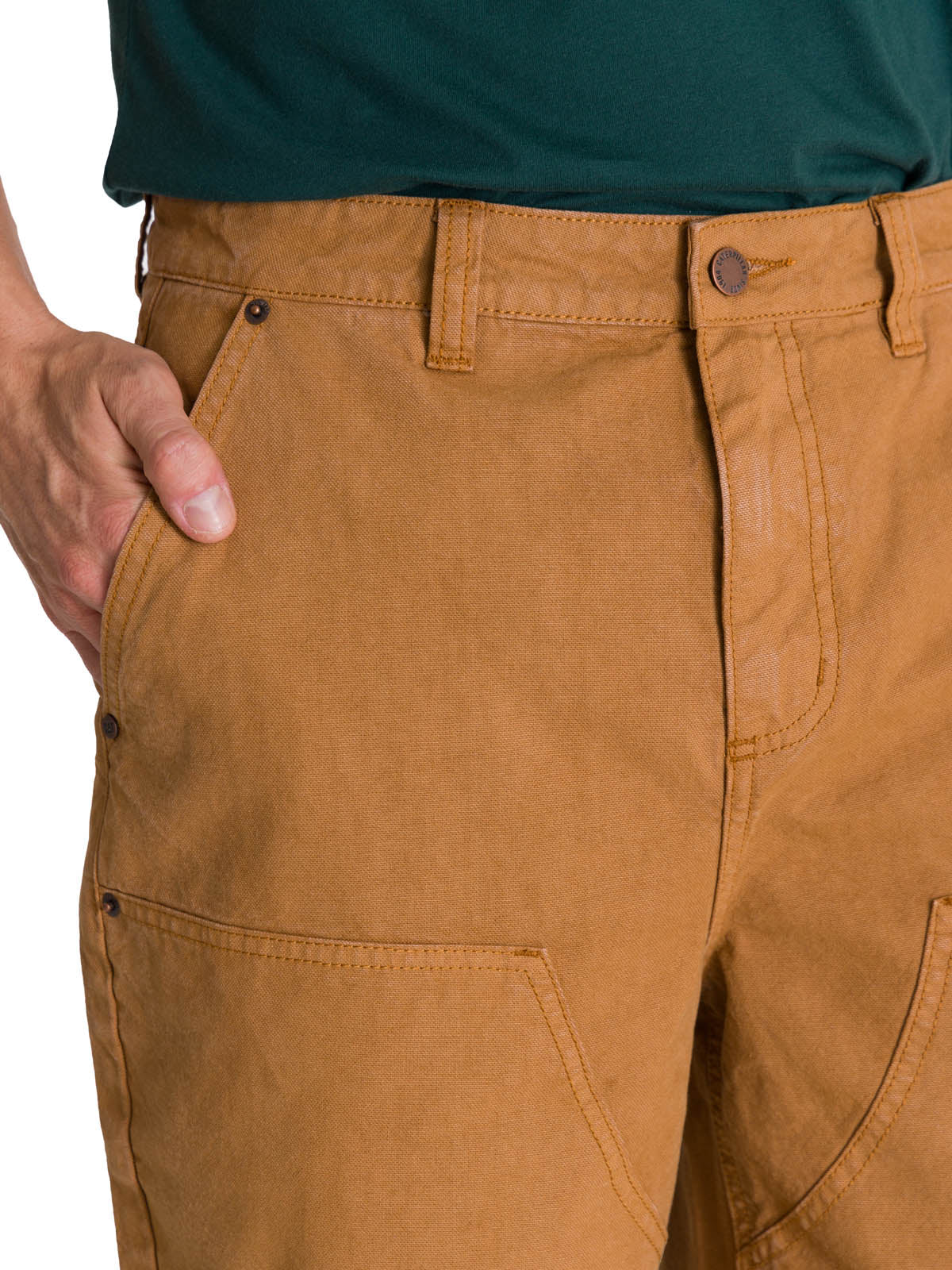 Pantalón Straight Double Fron Para Hombre Color Café-4