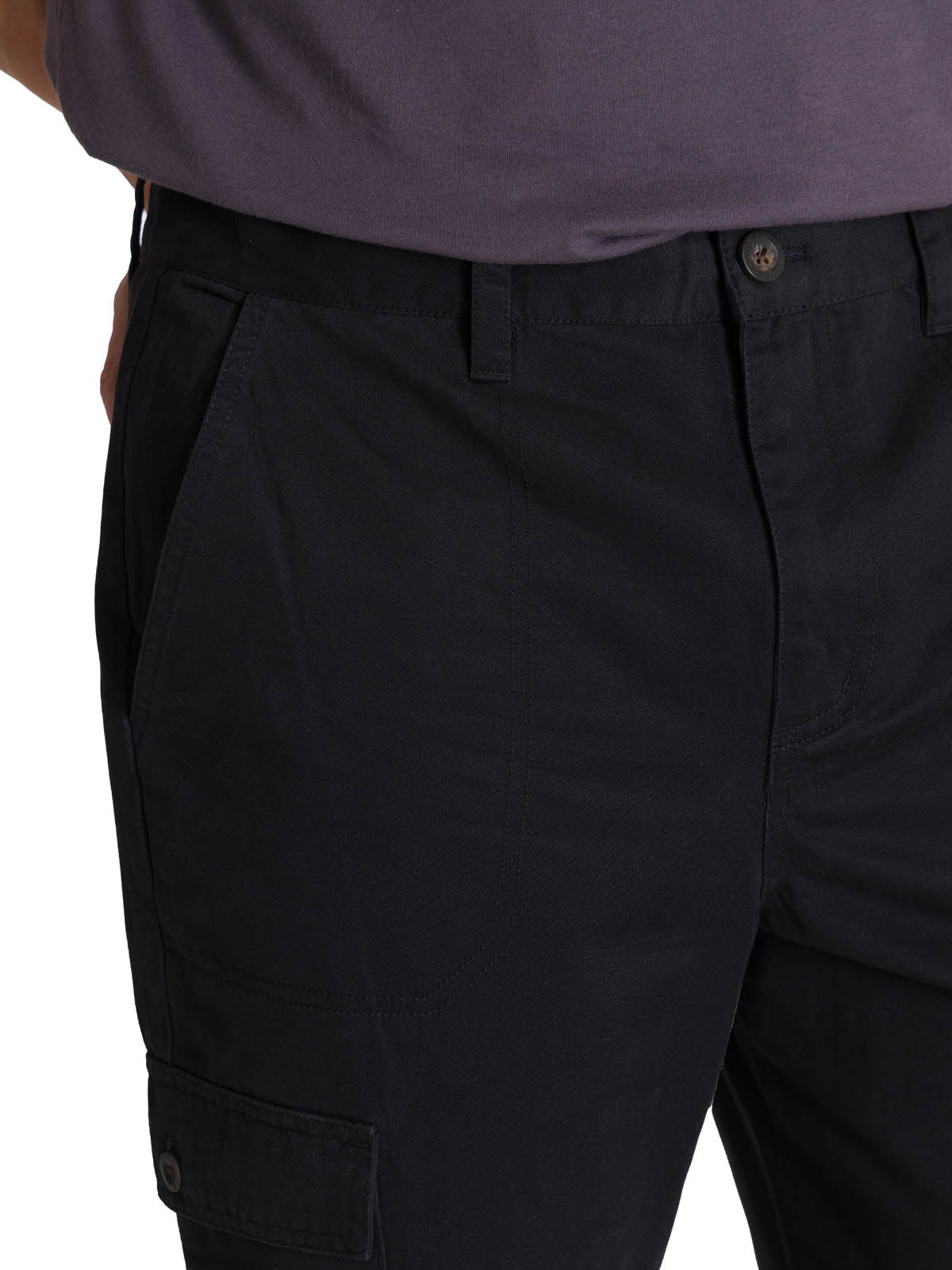 Pantalón Cargo Straight Pant Para Hombre Color Negro-4