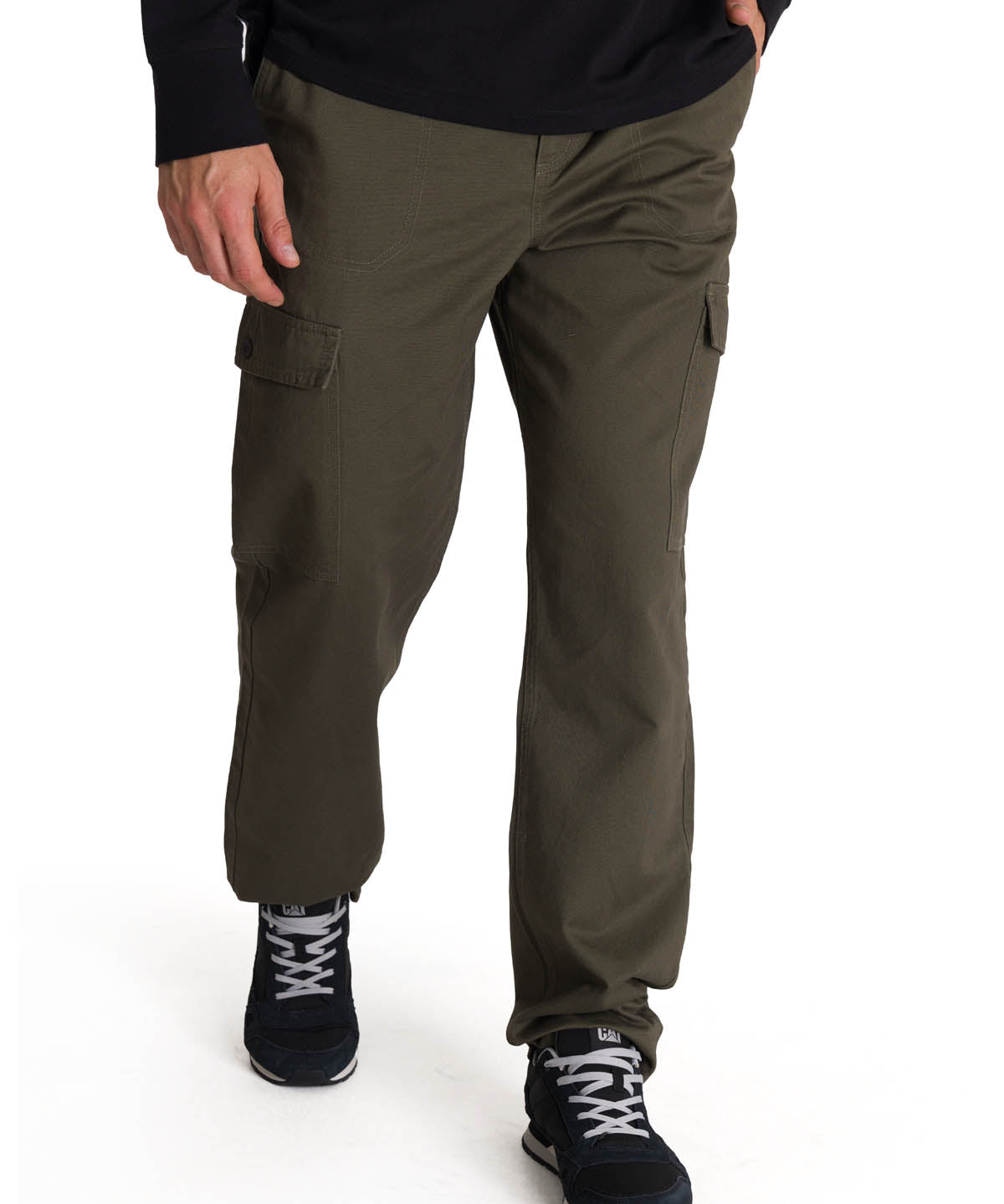 Pantalón Cargo Straight Pant Para Hombre Color Verde-1
