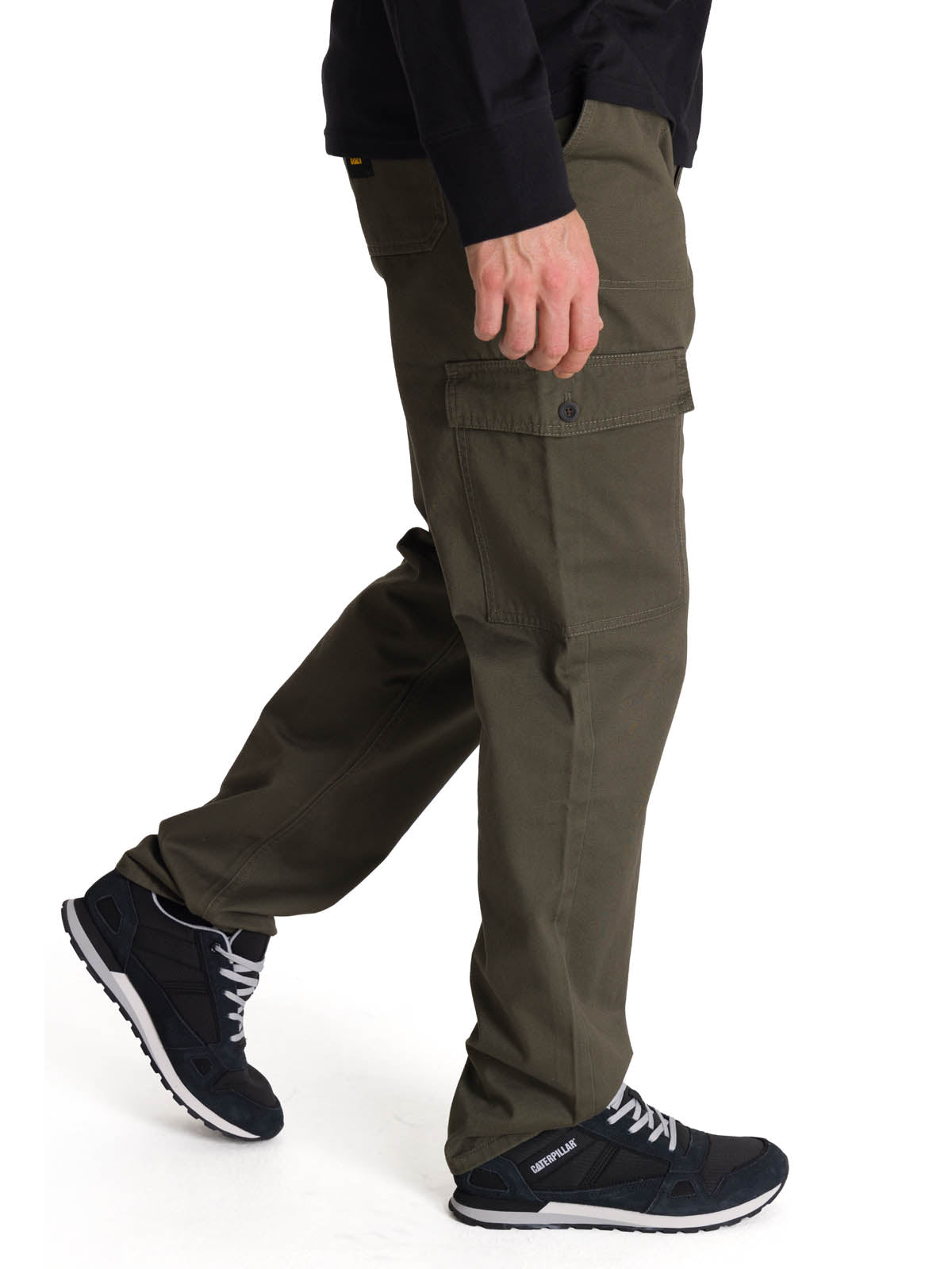 Pantalón Cargo Straight Pant Para Hombre Color Verde-3