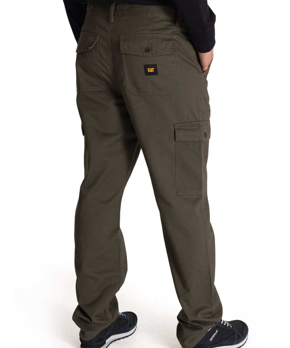 Pantalón Cargo Straight Pant Para Hombre Color Verde-4
