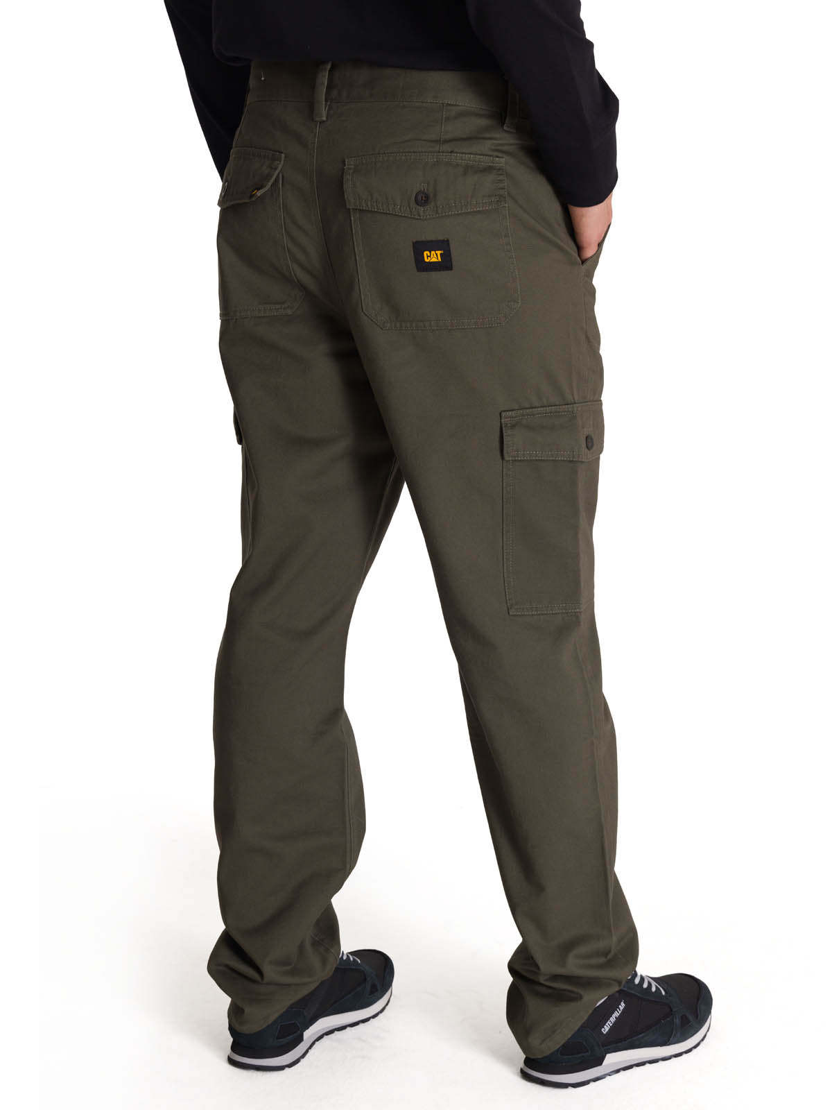 Pantalón Cargo Straight Pant Para Hombre Color Verde-4
