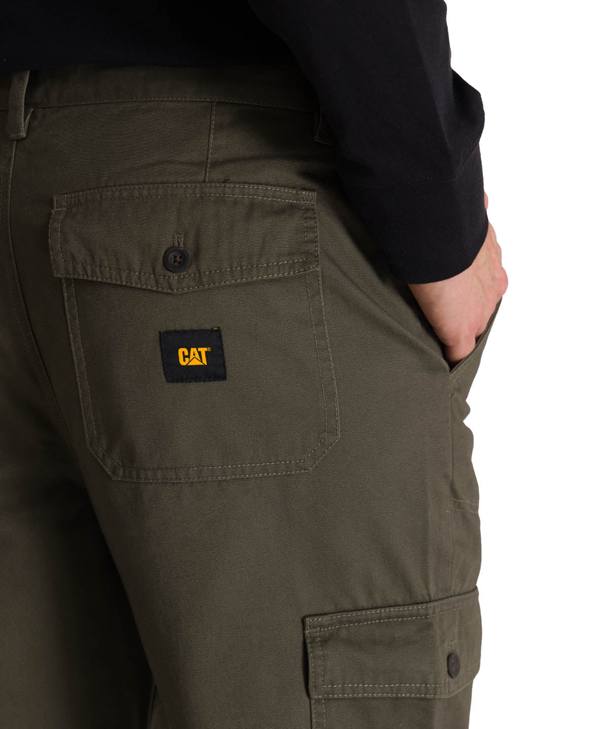 Pantalón Cargo Straight Pant Para Hombre Color Verde-6