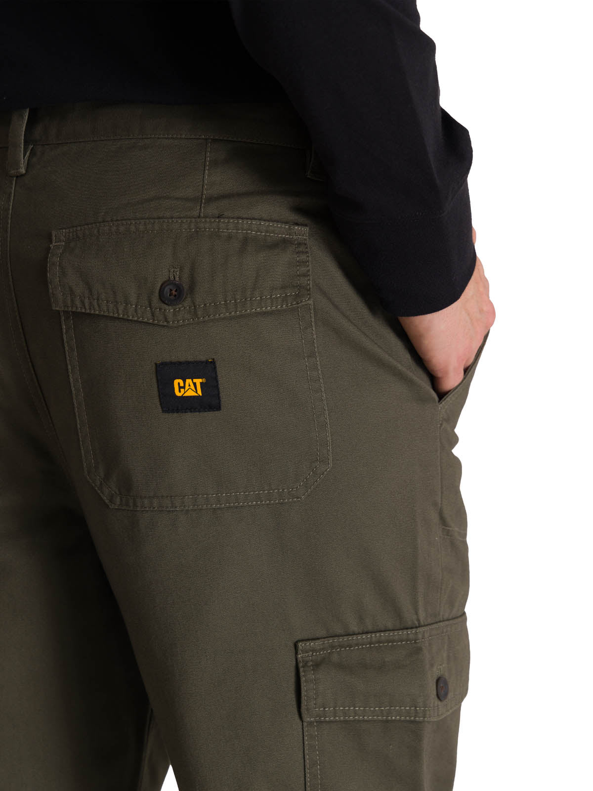 Pantalón Cargo Straight Pant Para Hombre Color Verde-6