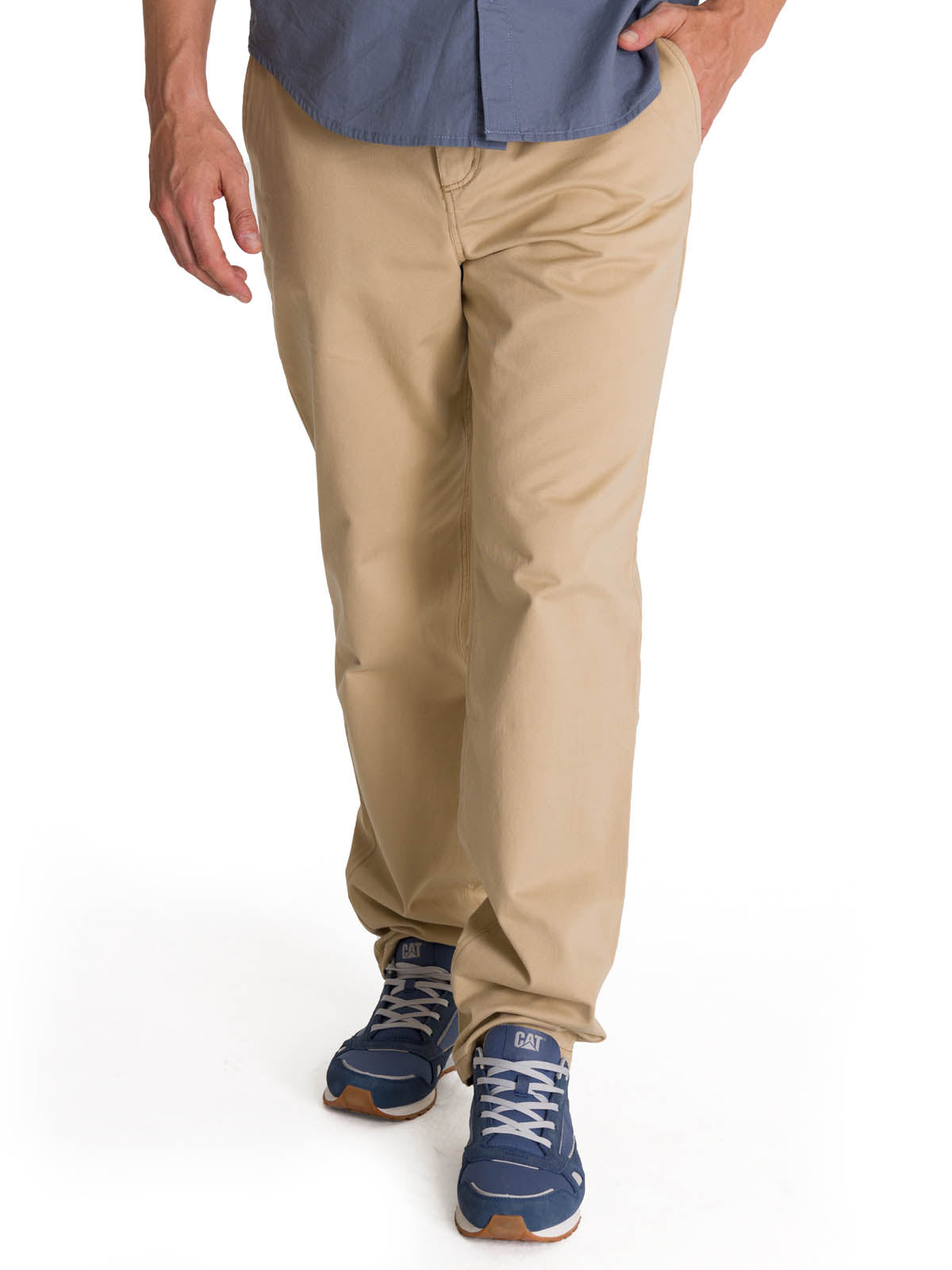 Pantalón Tapered Straight Chi Para Hombre Color Beige-1